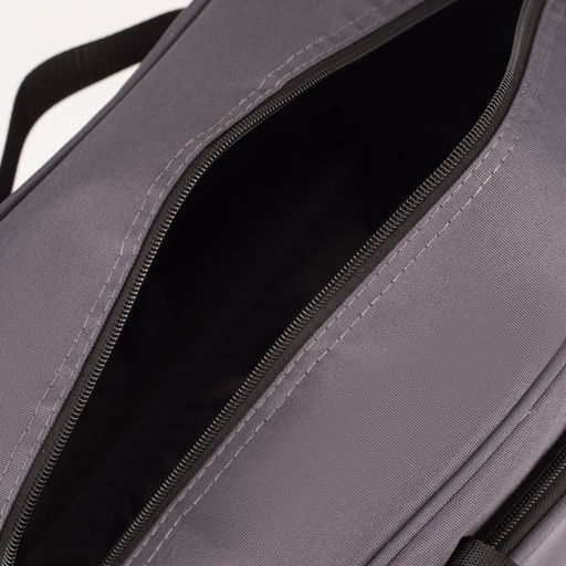 Сумка дорожная на молнии, 2 наружных кармана, держатель для чемодана, длинный ремень, цвет серый - Simaland фото 6