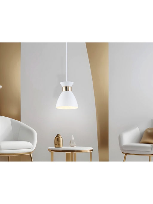 Светильник подвесной TR8465, 1хE27, 60Вт, d13 h100 см, белый