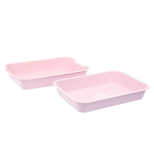 Туалет средний с сеткой 36 х 26 х 6,5 см, розовый - Simaland фото 3