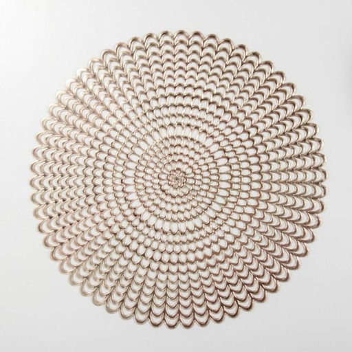 Набор салфеток сервировочных на стол Доляна Солнечная, d=38 см, 4 шт, цвет золотой  фото 5