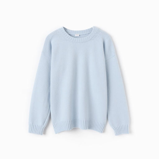 Джемпер женский MINAKU: Knitwear collection, светло-голубой, размер 46-48