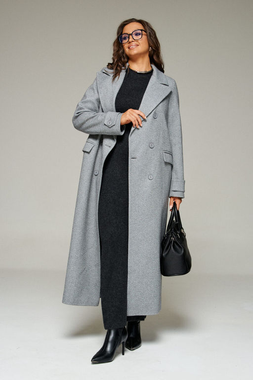 Пальто Beautiful Free 7030-Р серый