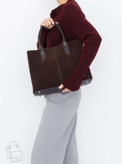 Сумка женская кожаная 1019M d.coffee Polina&Eiterou