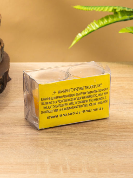 Свечи в стакане DAZZLE CANDLE 70 г, набор 2 шт., лимон