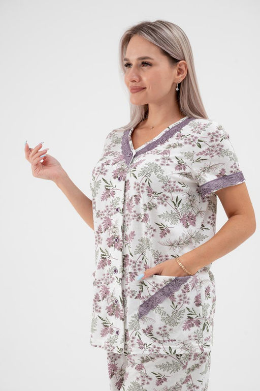 Пижама женская из кулирки Ворожея укроп - Амадэль фото 2