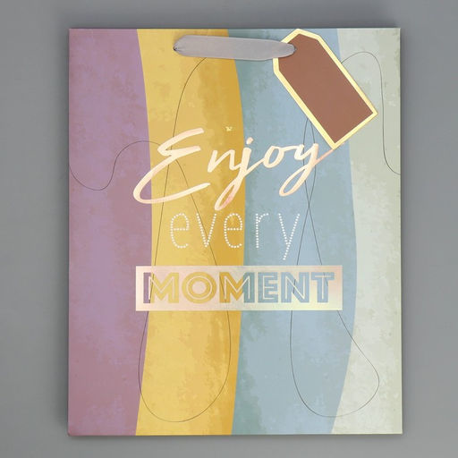 Пакет подарочный ламинированный, упаковка, тиснение, «Лови момент», 25×30.5×12.5 см