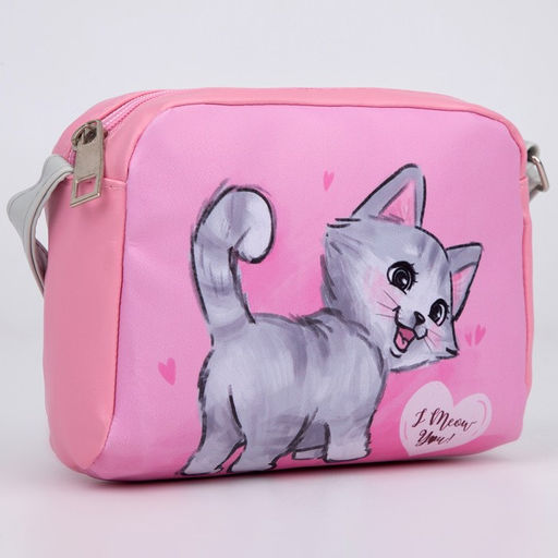 Сумка детская Котенок из эко-кожи, на ремешке, 15х12х3 см - NAZAMOK KIDS фото 5