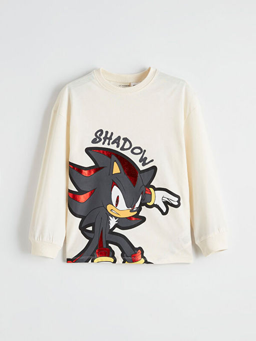 Bisiklet Yaka Sonic Bask?l? Erkek ?ocuk Ti??rt