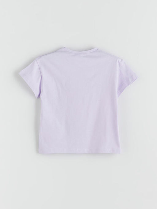 Bisiklet Yaka Kuromi Bask?l? K?z ?ocuk Ti??rt