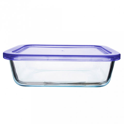 Контейнер стеклянный Argos 1,04л, 19,6х14,5х6см, прямоугольный, боросиликатное стекло, пластмассовая крышка, ручки-выступы с двух сторон, TalleR (Китай) - Домашняя мода фото 2