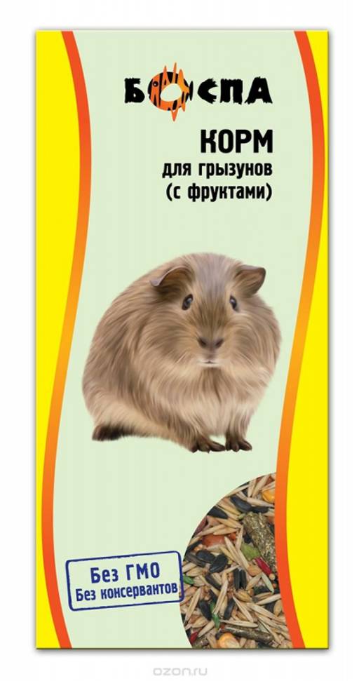 БОСПА ПАКЕТ корм д/грызунов с фруктами 500 г.