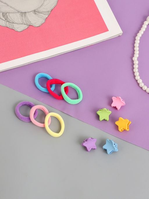 Цена за 6 шт. Набор для волос «Солнышко», 16 шт.: 6 резинок, 10 крабиков, звездочка