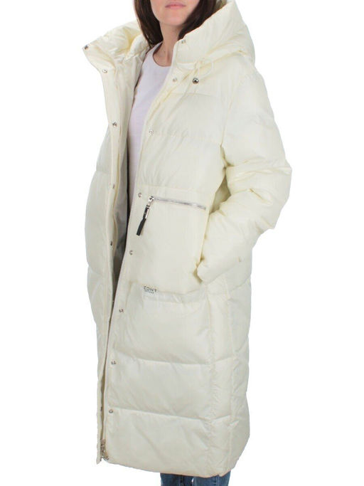 H-2210 WHITE Пальто зимнее женское (200 гр .холлофайбер) - Fashion фото 9
