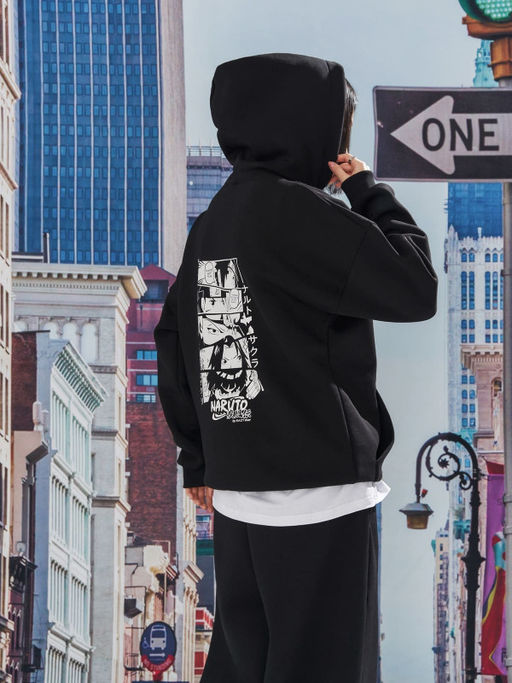 =Худи унисекс ANIME STYLE с начесом свободного силуэта - NEVERLATE фото 2