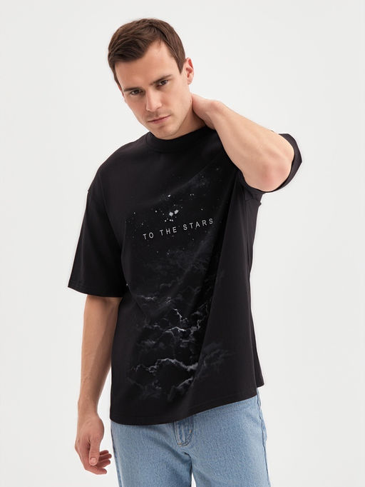 Футболка мужская MINAKU: STARS, чёрная, р-р 50