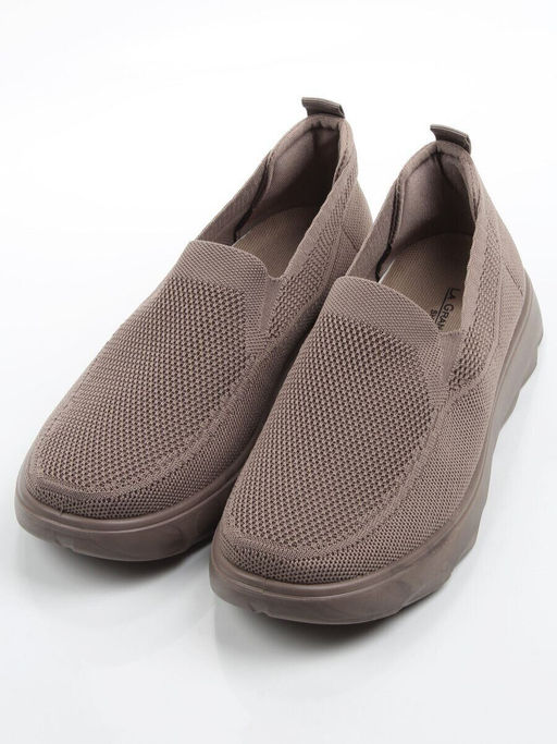 05-TEX-D03-09 DK. BEIGE Полуботинки спортивные летние мужские (текстиль) - Фабричный китай фото 3