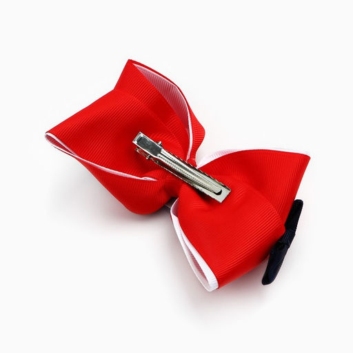 Бант для волос на заколке школьный, 11.5 см, Кошечка Мари