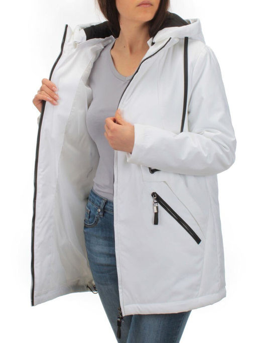 BM-511 WHITE Куртка демисезонная женская АЛИСА (100 гр. синтепон) - Фабричный китай фото 7