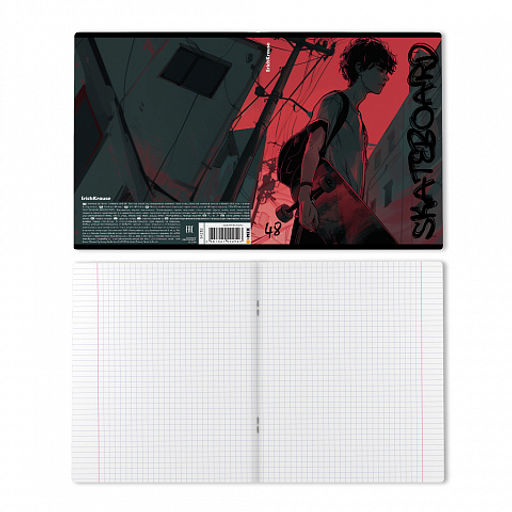 Цена за 5 шт. Тетрадь общая ученическая ErichKrause Mystery Guy, 48 листов, выборочный УФ-лак, клетка_MIX-PACK  фото 8