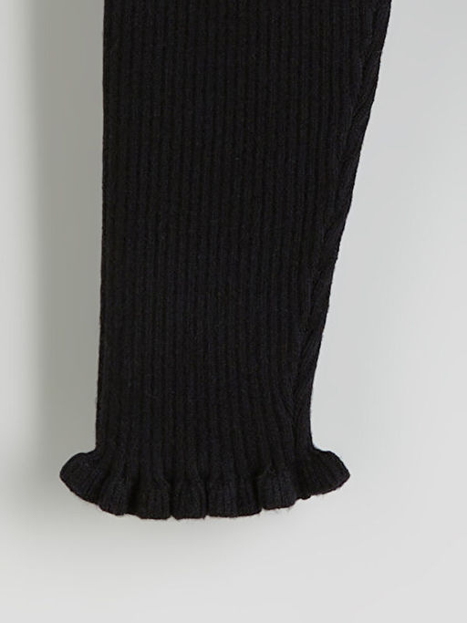 Beli Lastikli Yumu?ak Dokulu K?z Bebek Triko Tayt