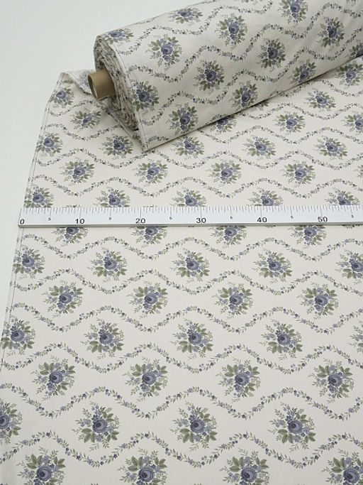 Сатин Цветочный импульс, ш.2.35м, хлопок-100%, 110гр/м.кв - Купава фото 5