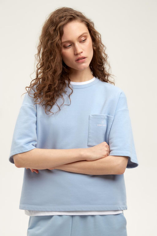 ЕВТ 3319/голубой кашемир джемпер жен