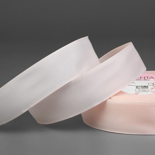 Цена за 2 шт. Лента репсовая, 25 мм, 23±1 м, персиковая №07