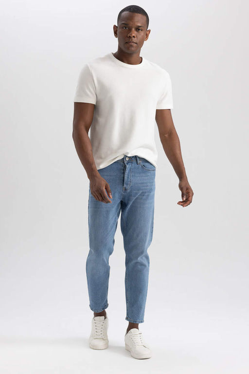 Узкие джинсовые брюки комфортного кроя с нормальной талией и узкими штанинами - Defacto фото 4