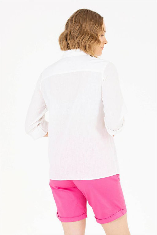 Рубашка женская белая Uzunkol Basic - U.s. polo assn фото 12