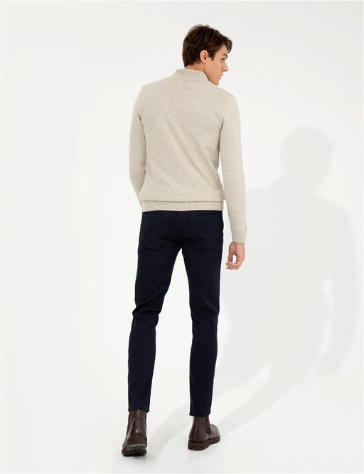 Lacivert Slim Fit Kanvas Pantolon - Pierre cardin фото 4