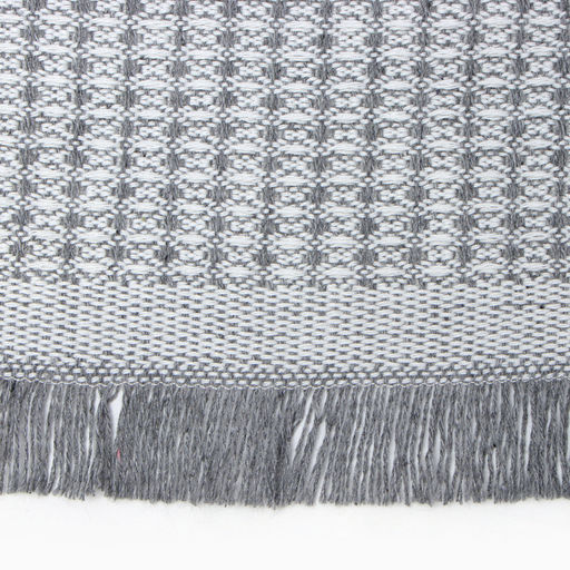 Плед с бахромой «Этель» Waffle, 130×180 см, серый