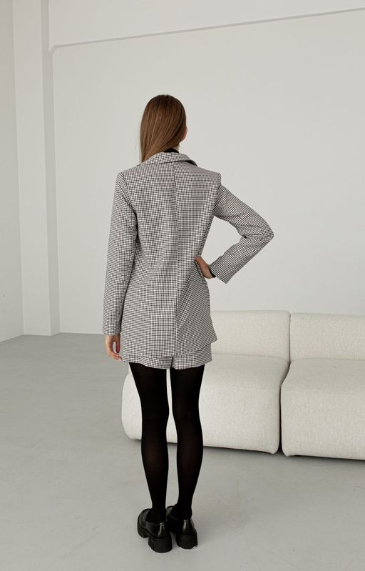 Жакет AURA 1041-170 черно-белый  фото 4