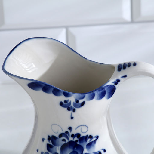 Кувшин фарфор «Аннушка», 1.5 л, 20.5 см, гжель