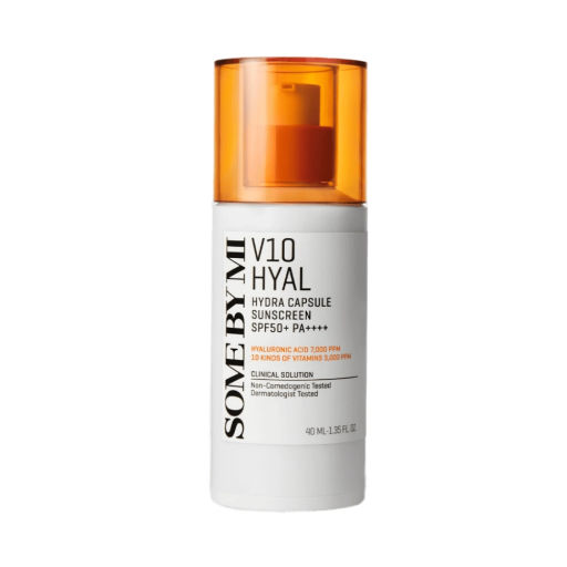 Some By Mi V10 Hyal Capsule Sunscreen SPF50+, 40ml - Капсульный увлажняющий санскрин для лица
