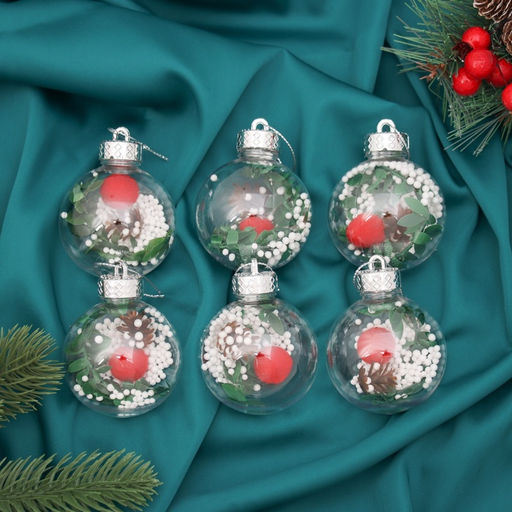 Ёлочные игрушки Левин, шары новогодние, d=6 см, набор 6 шт. - Зимнее волшебство фото 4