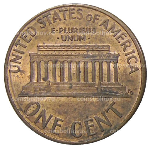 Монета 1 цент 1989 года США