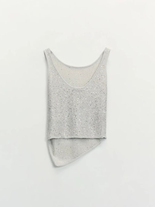 Жилет с пайетками с вискозой в составе / Zarina