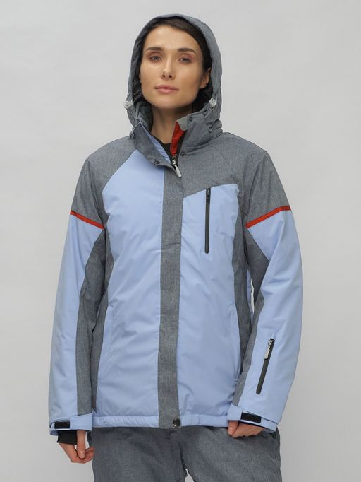 Горнолыжный костюм женский большого размера фиолетового цвета 02272-3F