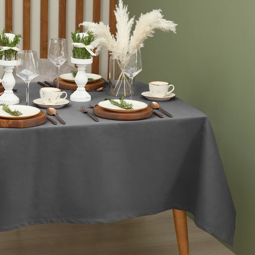 Скатерть «Этель» Kitchen, 150×180 см, серая, 100% хлопок, саржа 220 г/м²