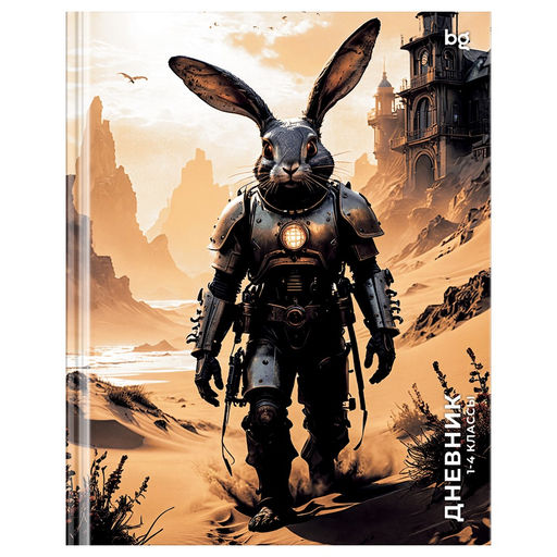 Дневник тв. об., 1-4 кл. "Киберкролик" (Д5т48_лг 64656, BG) глянцевая ламинация