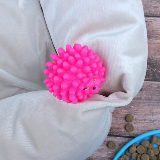 Игрушка пищащая Ёжик малый для собак, 6,5 см, розовая - Пижон фото 2
