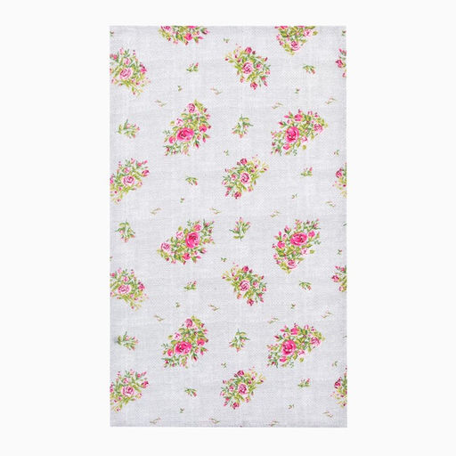 Набор кухонных полотенец Доляна Roses on linen 35×60 см - 3 шт., 100% хлопок, рогожка 164 г/м²
