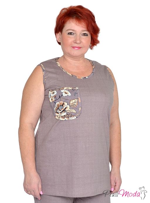 Майка Модель №1509 размеры 44-84 - Plusmoda фото 2