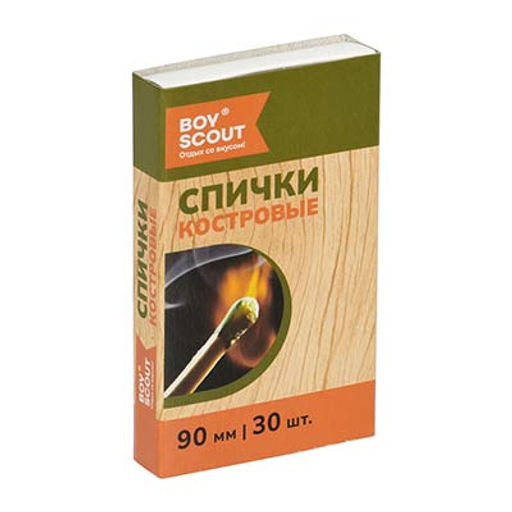 Цена указана за 2 шт. BOYSCOUT Спички Костровые 90 мм, 30 шт (отгрузка кратно 20 шт.) /80/20  фото 3