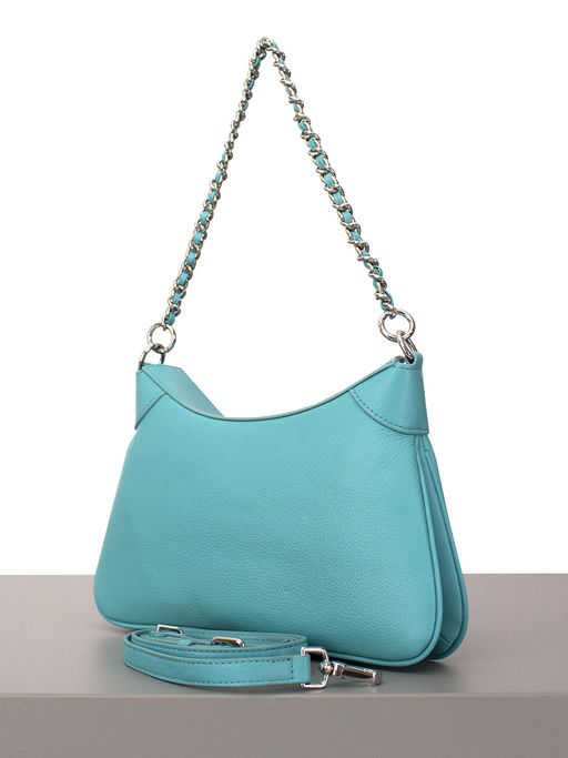 LACCOMA сумка Q6001-бирюзовый натуральная кожа хлопок фото 3