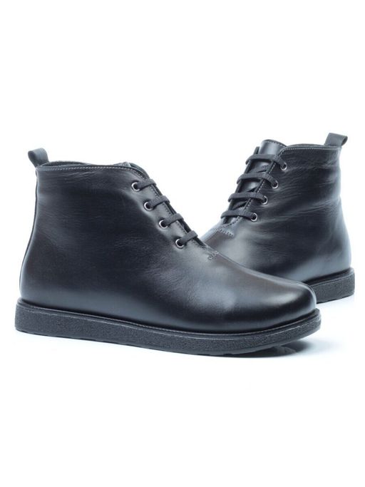 04-930-01 BLACK Ботинки зимние женские (натуральная кожа, натуральный мех) - Фабричный китай фото 14