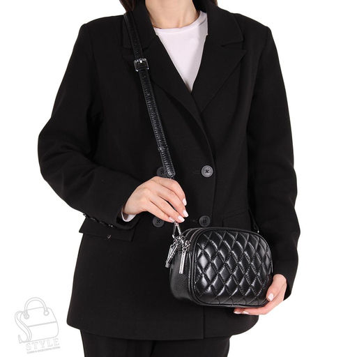 Сумка женская кожаная 0703C black Polina&Eiterou/30  в Новосибирске