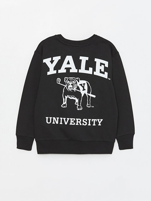 Bisiklet Yaka Yale University Bask?l? Uzun Kollu Erkek ?ocuk Sweatshirt - Waikiki фото 2