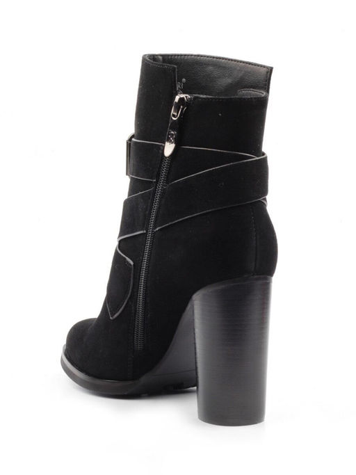 01-D118-498 BLACK Ботильоны женские (натуральная кожа, байка)