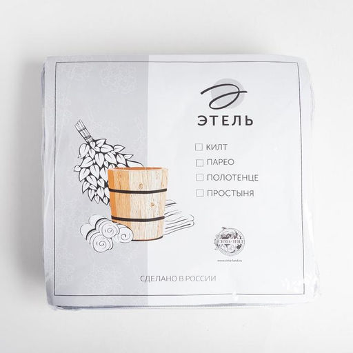 Парео вафельное банное Этель Boho 80*145 см. цв. белый, 100% хл, 290 г/м2  фото 9